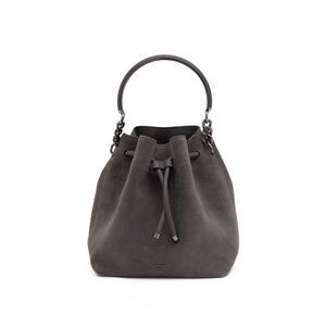 Jimmy Choo Dark Grey Bon Bon Suede Women's Bucket